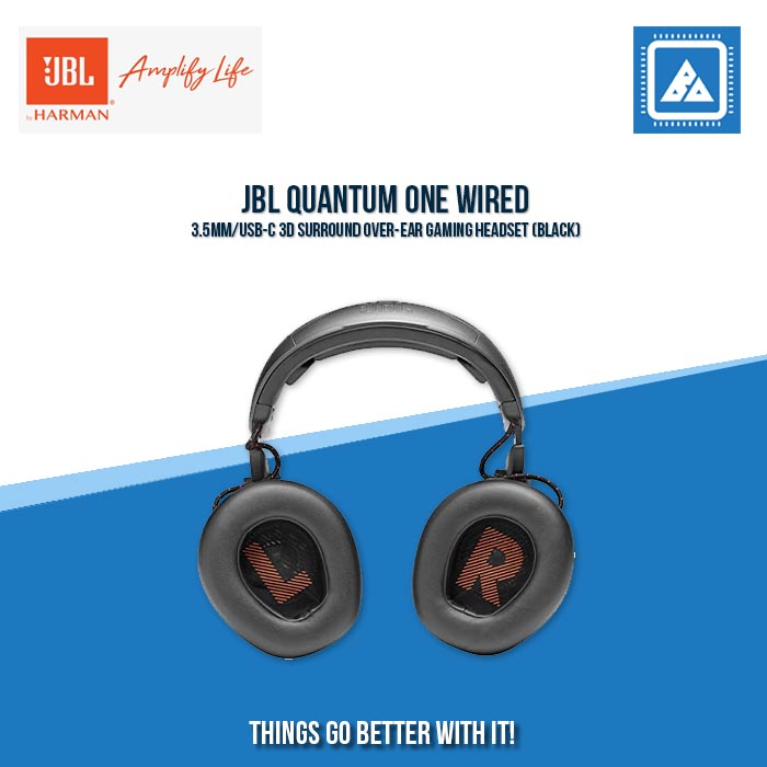 JBL QUANTUM ONE WIRED 3.5MM/USB-C 3D SURROUND OVER-EAR GAMING HEADSET (BLACK) JBL QUANTUM ONE WIRED 3.5MM/USB-C 3D SURROUND OVER-EAR GAMING HEADSET (BLACK)